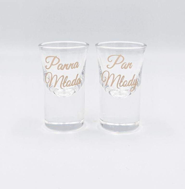 Kieliszki oszukane 2 szt. Panna Młoda Pan Młody