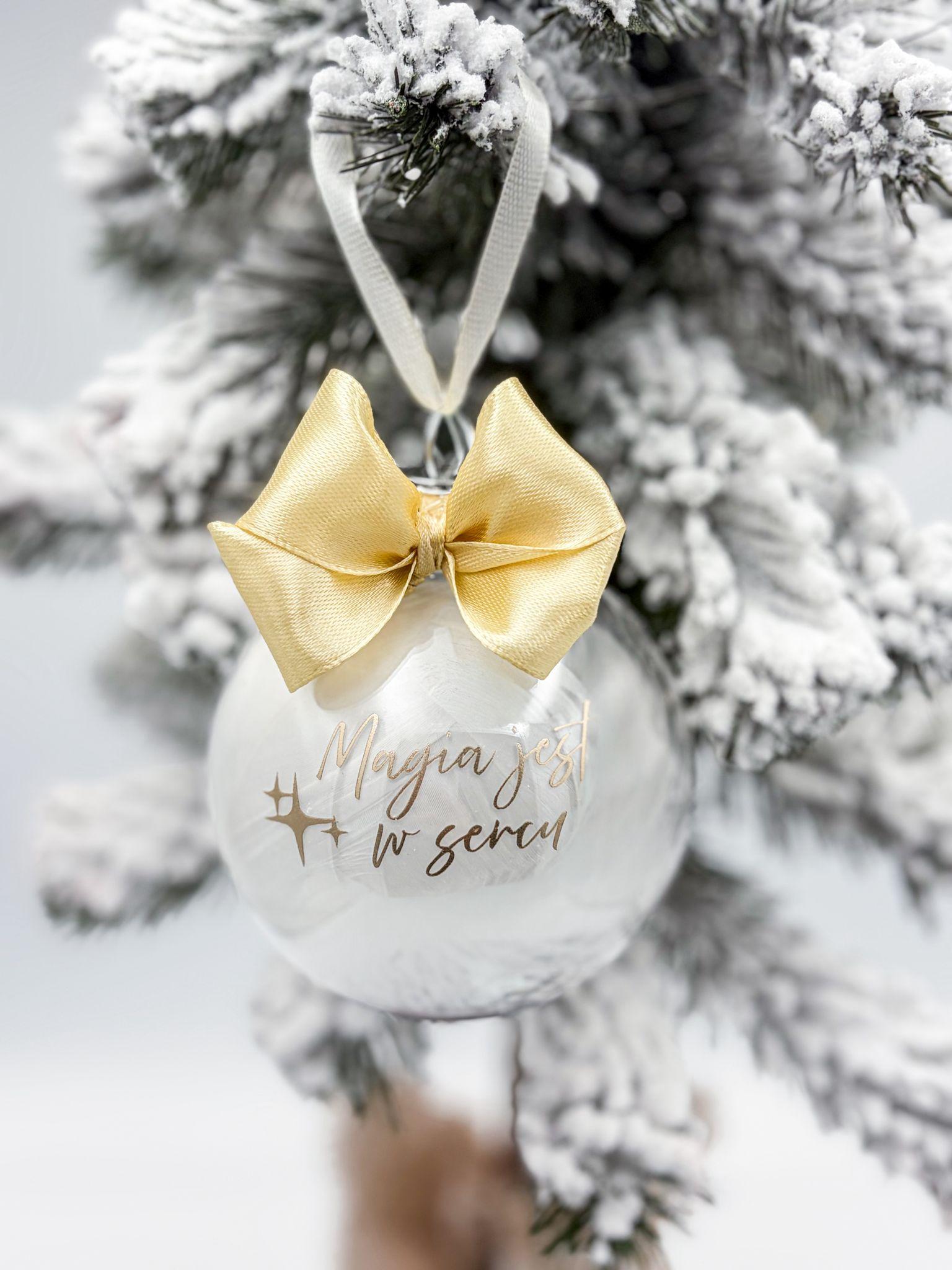 Bombka piórka dowolny tekst